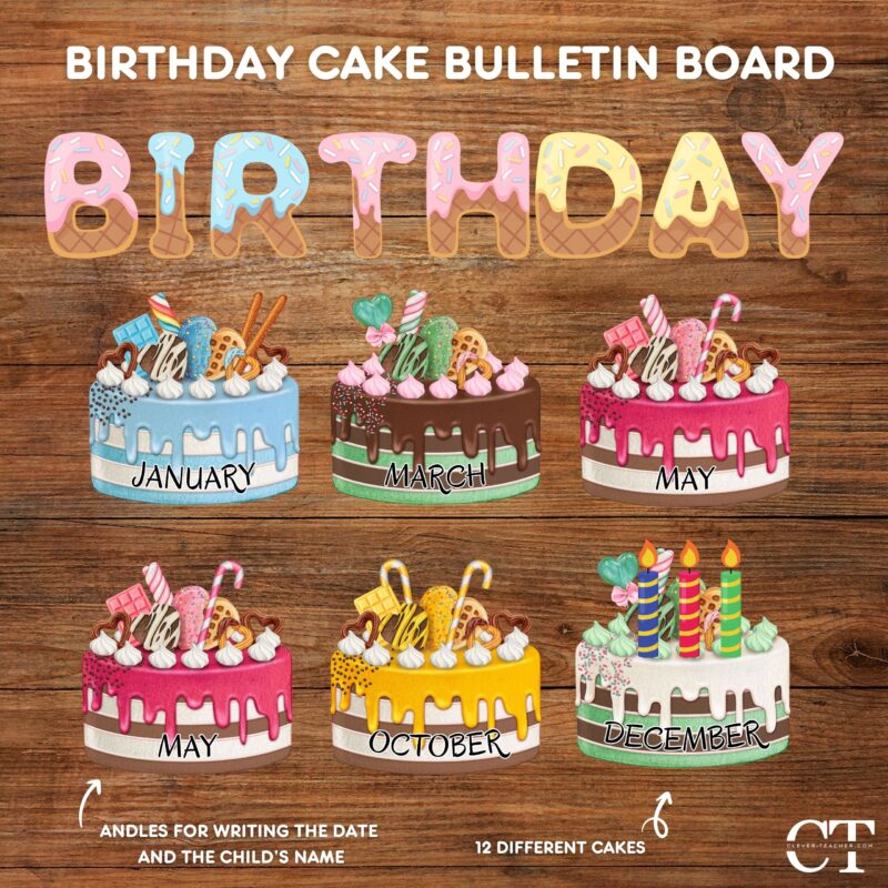 Birthday Cake Bulletin Board