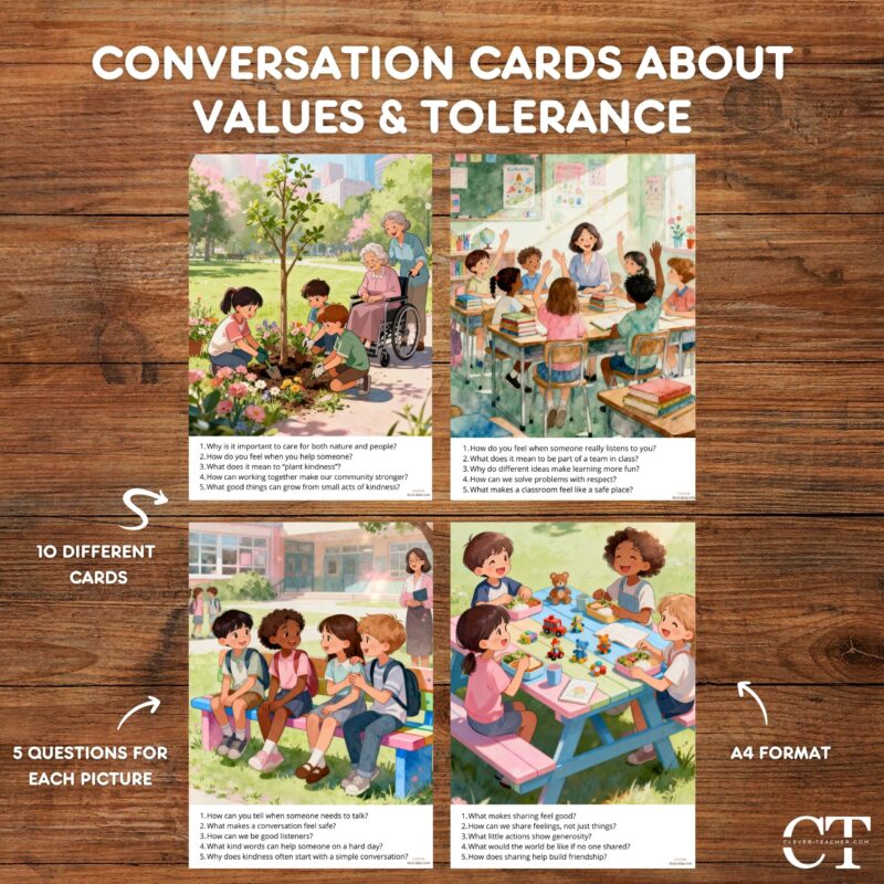Conversation Cards About Values & Tolerance