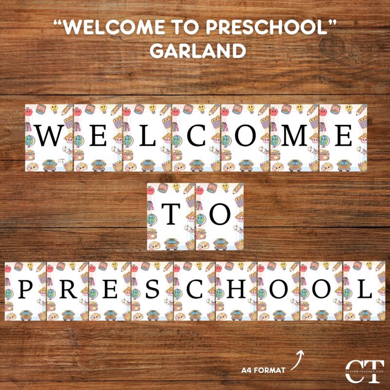 "Welcome to Preschool" Garland