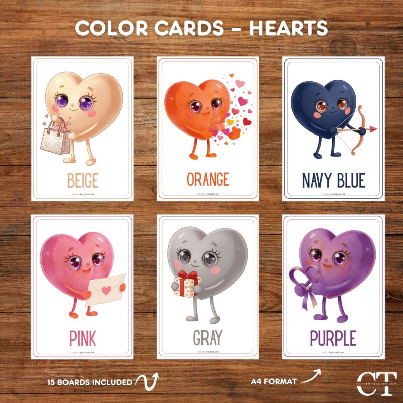 Color Cards – Hearts