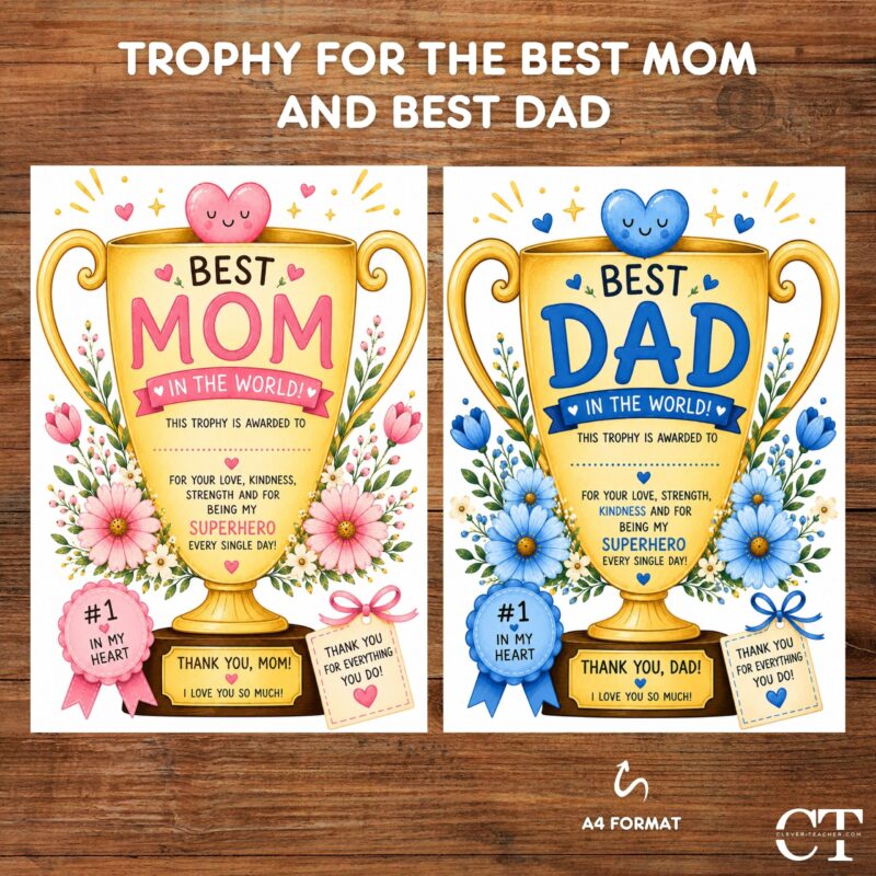 Trophy for the Best Mom and Best Dad