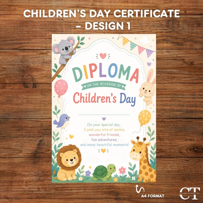 Children’s Day Certificate – Design 1