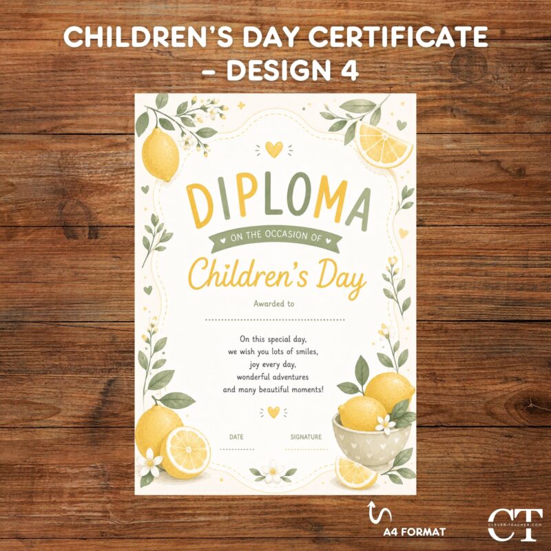 Children’s Day Certificate – Design 4