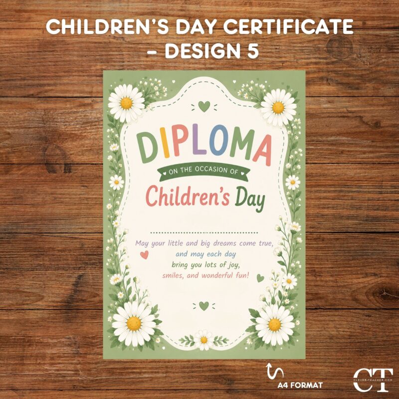 Children’s Day Certificate – Design 5
