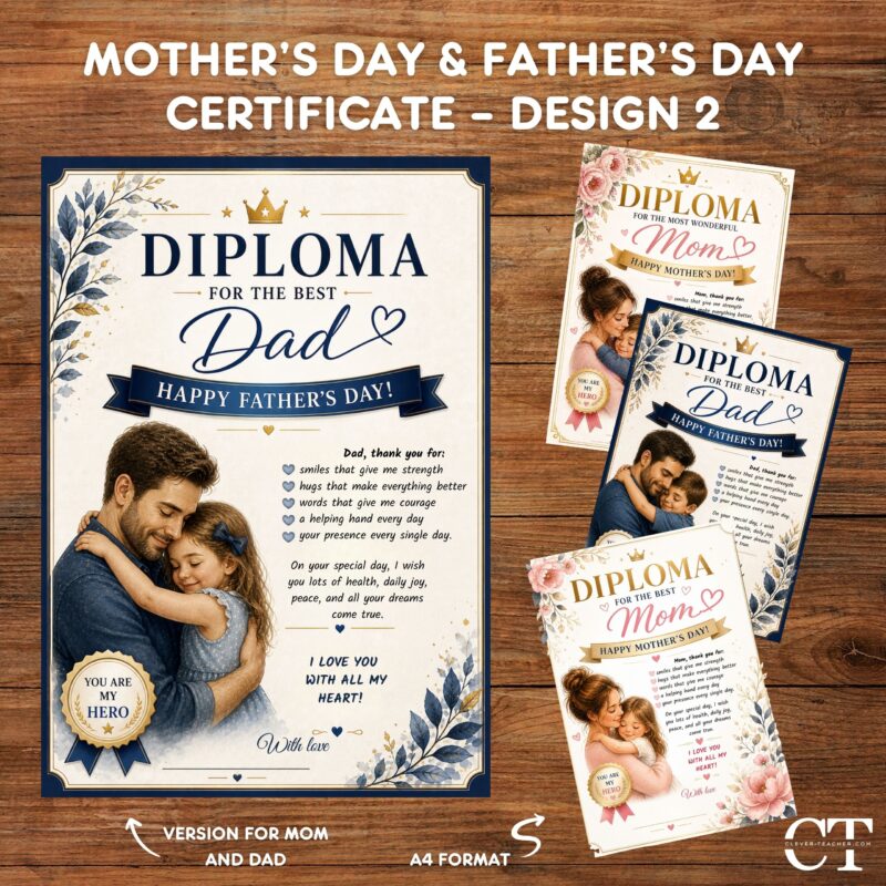 Mother’s Day & Father’s Day Certificate – Design 2