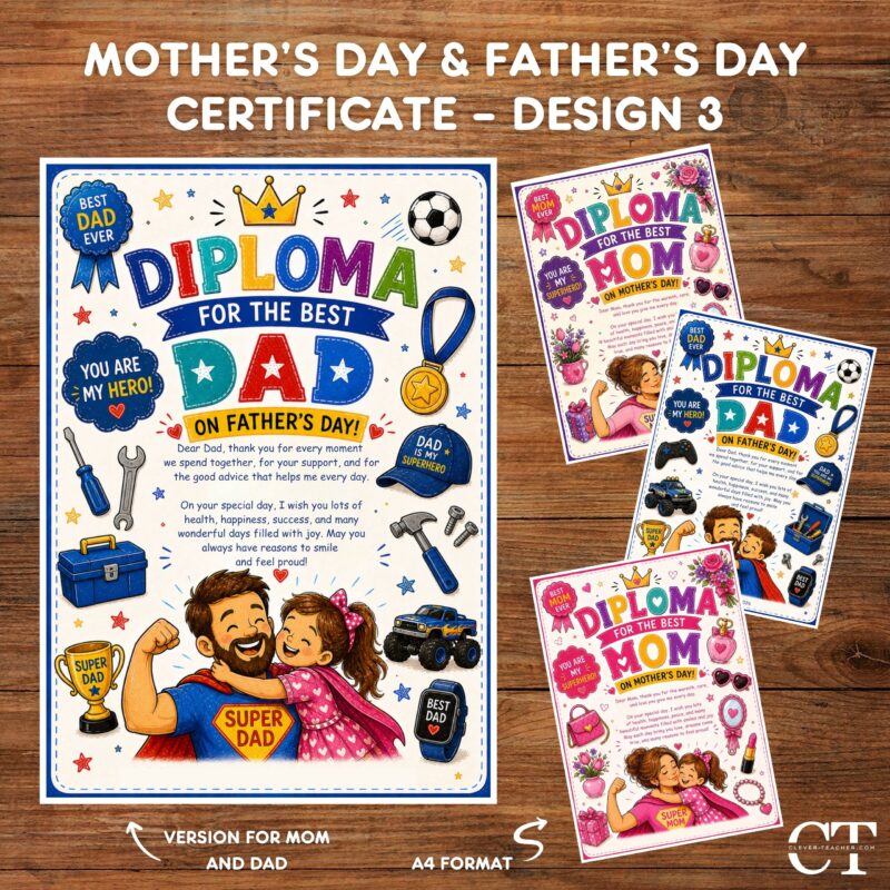 Mother’s Day & Father’s Day Certificate – Design 3
