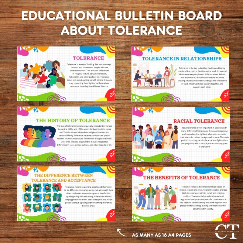 Educational Bulletin Board About Tolerance